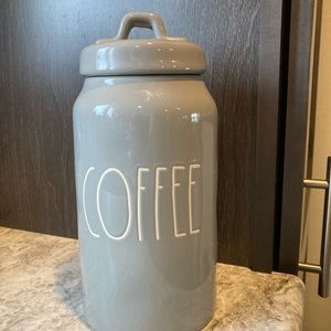 Rae dunn gray coffee canister